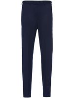 Prada pantalon en laine à coupe fuselée - Bleu - thumbnail