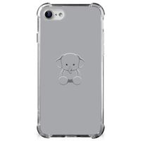 iPhone SE 2022/2020 | iPhone 8/7 Stevig Bumper Hoesje Grijs Baby Olifant - thumbnail