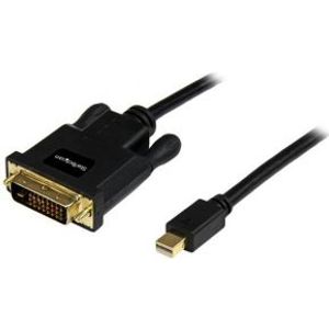 StarTech.com 3 m lange Mini DisplayPort-naar-DVI-adapterconverterkabel Mini DP-naar-DVI 1920x1200 zw