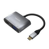 ADAPTADOR USB TYPE-C AISENS A109-0627 HDMI HEMBRA VGA HEMBRA USB TIPO-C MACHO