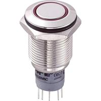 TRU Components LAS2GQF-22ZE/R/12V/N/P Vandalismusgeschützter Druckschalter 250 V/AC 3A 2 x Ein/Ein