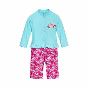 Playshoes zwempak lange mouw Flamingo Mint Roze Maat