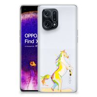 OPPO Find X5 Telefoonhoesje met Naam Horse Color - thumbnail