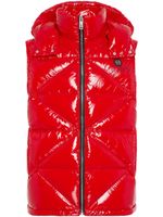 Philipp Plein gilet matelassé à plaque logo - Rouge