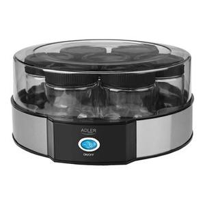 Adler AD 4476 Yoghurtmaker w. 7 glazen potten - Zilver / Zwart