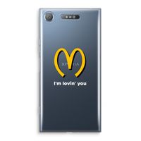 I'm lovin' you: Sony Xperia XZ1 Transparant Hoesje