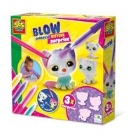 SES Creative 14334 Blow Airbrush pens-Kittens Surprise 3X, Geel