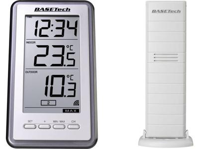 Basetech TS-9160 Draadloze thermometer Zilver
