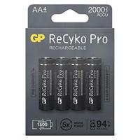 GP Batterijen ReCyko+Pro HR06 Mignon (AA) batterij NiMH 2000 mAh 1,2 V 4 stuks