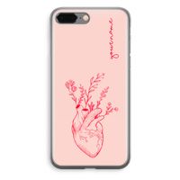 Blooming Heart: iPhone 8 Plus Transparant Hoesje - thumbnail