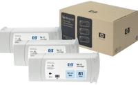 HP 81 (C5070A) Inktcartridge Licht-cyaan Voordeelbundel 3-pack