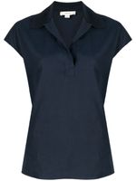 Vince cap-sleeve polo shirt - Bleu