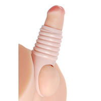 XR Brands Really Spacious Ribbed Penis Enlargement Sleeve - thumbnail