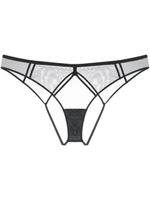 Maison Close string transparent à design cœur - Noir