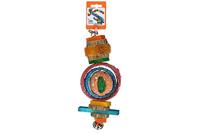 Birrdeeez Papegaai speelgoed vogel hout/zaad groot