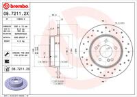 Remmenset, remschijf BREMBO, Remschijftype: Geperforeerd, Inbouwplaats: Achteras: , u.a. für Mercedes-Benz - thumbnail