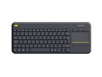 Logitech BE KB K400 Touch Plus Zwart draadloos Retail AZERTY