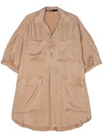 Bimba y Lola robe-chemise à manches courtes - Marron