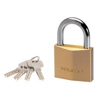 Masterlock 60mm thick solid brass body - 36mm hardened steel shackle, 9mm diam. - - 2960EURD - thumbnail