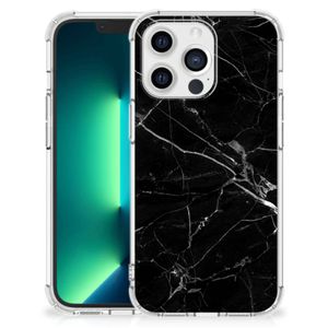 iPhone 13 Pro Max Anti-Shock Hoesje Marmer Zwart - Origineel Cadeau Vader