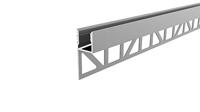 Aluminium tegelprofiel afwerking EA-03-12 licht naar boven zilver, geanodiseerd, LxBxH 2000x14x36 mm