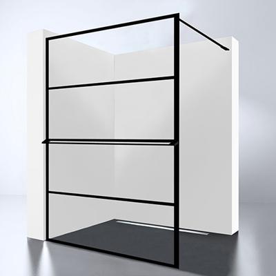 Inloopdouche Noire 140x200cm Antikalk Helder Glas Zwart Profiel 10mm Veiligheidsglas Easy Clean Inloopdouche Noire 140x200cm Antikalk Helder Glas Zwart Profiel 10mm Veiligheidsglas Easy Clean