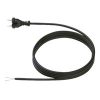 Bachmann 248.176 kabel met contourstekker rubber 24G, aansluitkabel voor elektrisch gereedschap zwart, lengte 5,0 m H07RN-F 2x1,50 mm