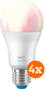 WiZ Smart lamp 4-pack - Gekleurd en Wit Licht - E27