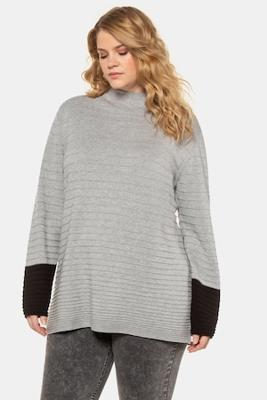 Ulla Popken Pullover, opstaande kraag - Grote Maten Ulla Popken Pullover, opstaande kraag - Grote Maten