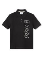 BOSS Kidswear polo à logo imprimé - Noir