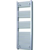 Elektrische Design Radiator Sanicare Plug & Play 172x60 cm Zilver Grijs 1127 Watt Met Zwarte Thermostaat Links - thumbnail