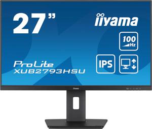 Iiyama XUB2793HSU-B6 LED-monitor Energielabel E (A - G) 68.6 cm (27 inch) 1920 x 1080 Pixel 16:9 1 ms HDMI, DisplayPort, Hoofdtelefoon (3.5 mm jackplug), USB