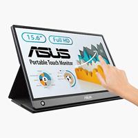 Asus ZenScreen MB16AMT Portable USB Monitor (15.6 Inches, Full HD, USB Type-C, IPS, Micro HDMI, Integrated Battery) Donkergrijs/Zwart