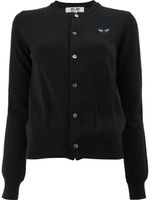 Comme Des Garçons Play cardigan boutonné à patch logo - Noir - thumbnail