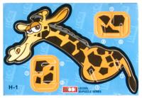 LG Imports 3D puzzel giraf 10,5 cm karton bruin 7 stukjes