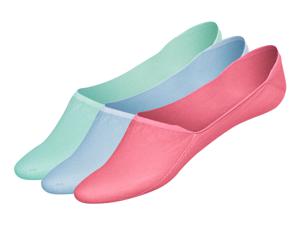 esmara 3 paar sneakersokken  (39-42, Roze/mint/blauw, Mid-Cut)