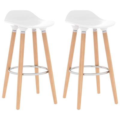 vidaXL Barkrukken 2 st wit