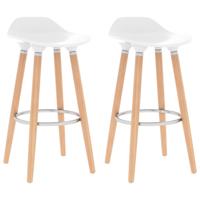 vidaXL Barkrukken 2 st wit