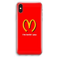 I'm lovin' you: iPhone XS Max Transparant Hoesje