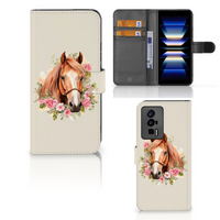 Telefoonhoesje met Pasjes voor Xiaomi Poco F5 Pro Paard - thumbnail