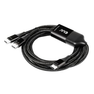 CLUB3D USB Type-C, Y charging kabel ( PPS ) to 2x USB Type-C max. 100W, 1.83m/6ft M/M