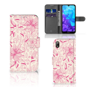 Huawei Y5 (2019) Hoesje Pink Flowers