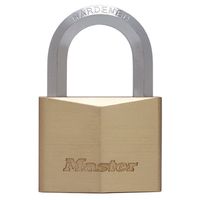 Masterlock 60mm extra thick solid brass body - 35mm hardened steel HEXagonal shac - 1165EURD - thumbnail