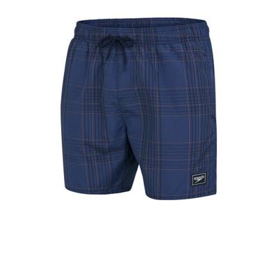 Speedo geruite zwemshort donkerblauw/oranje Speedo geruite zwemshort donkerblauw/oranje