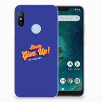 Xiaomi Mi A2 Lite Siliconen hoesje met naam Never Give Up