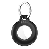 Belkin Waterdichte Apple AirTag veilige houder met sleutelhanger, duurzame krasbestendige AirTag-hoes, beschermende AirTag-sleutelhangeraccessoire voor sleutels, huisdieren, bagage, rugzakken en meer