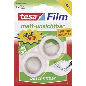 tesa 57649-00001-01 tesafilm Invisible Transparant (l x b) 10 m x 19 mm 2 stuk(s)