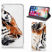 Bookcase Apple iPhone Xs Max Watercolor Tiger