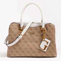 GUESS handtas Mika lichtbruin/wit