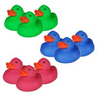 Rubber badeendjes - 9x stuks - badkamer fun artikelen - size 5 cm - kunststof